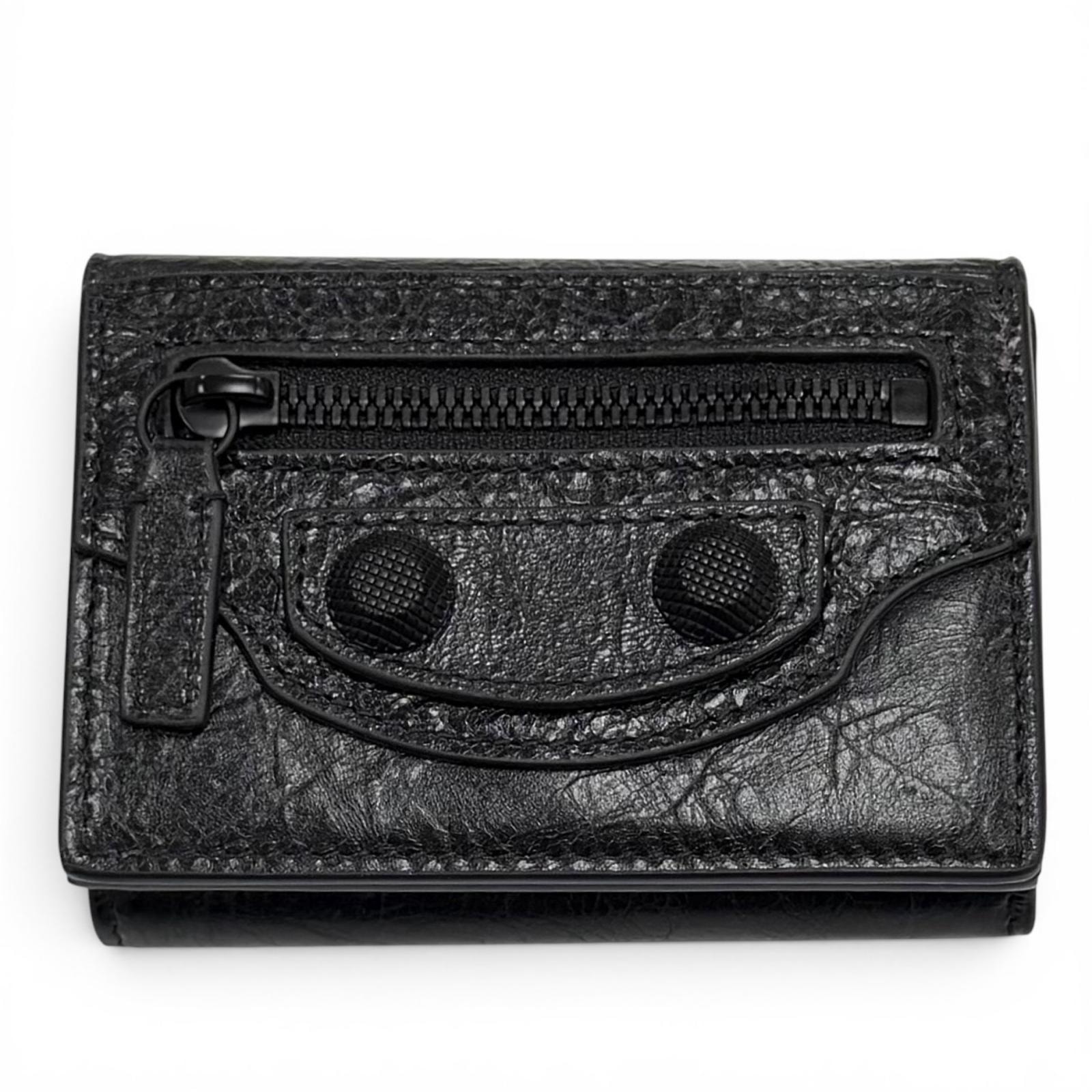 極美品 バレンシアガ 三つ折り財布 LE CAGOLE ブラック 768480
