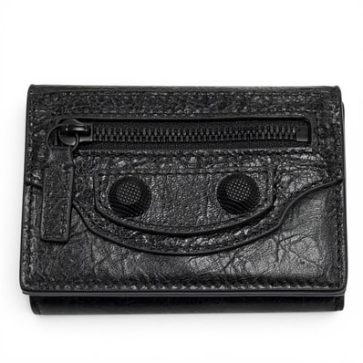 極美品 バレンシアガ 三つ折り財布 LE CAGOLE ブラック 768480