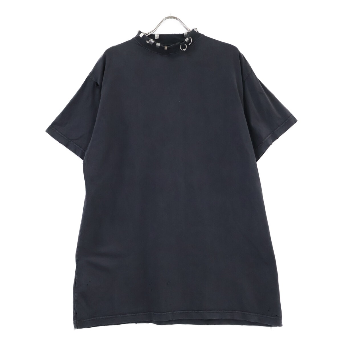 バレンシアガ 【国内正規/23年製】761460 Pierced オーバーサイズ ピアス装飾 ダメージ加工 半袖Tシャツ L