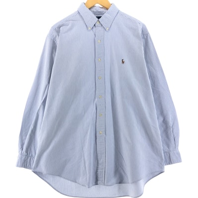 古着 ラルフローレン Ralph Lauren YARMOUTH 長袖 ボタンダウンストライプシャツ メンズXL相当/eaa536466