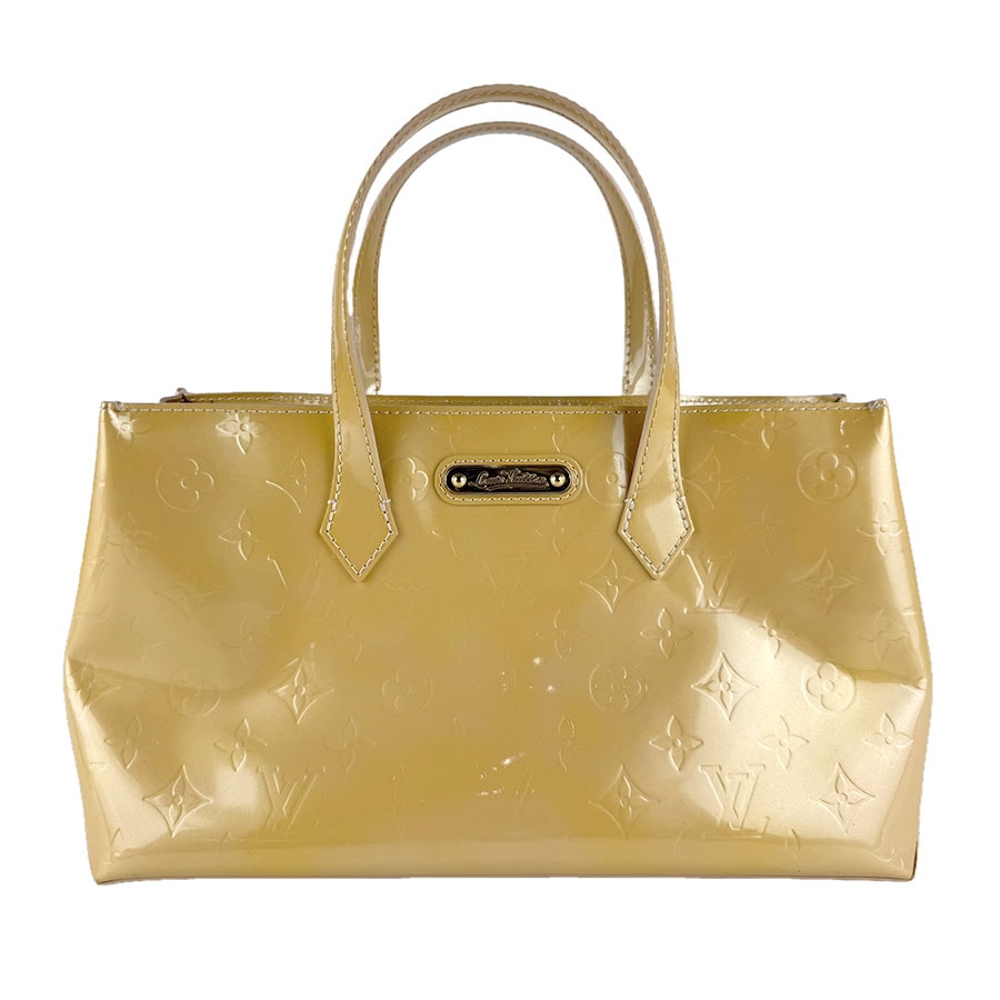 ルイ ヴィトン LOUIS VUITTON ハンドバッグ モノグラムヴェルニ ウィルシャーPM パテントレザー ベージュ ゴールド レディース【中古】 z9467