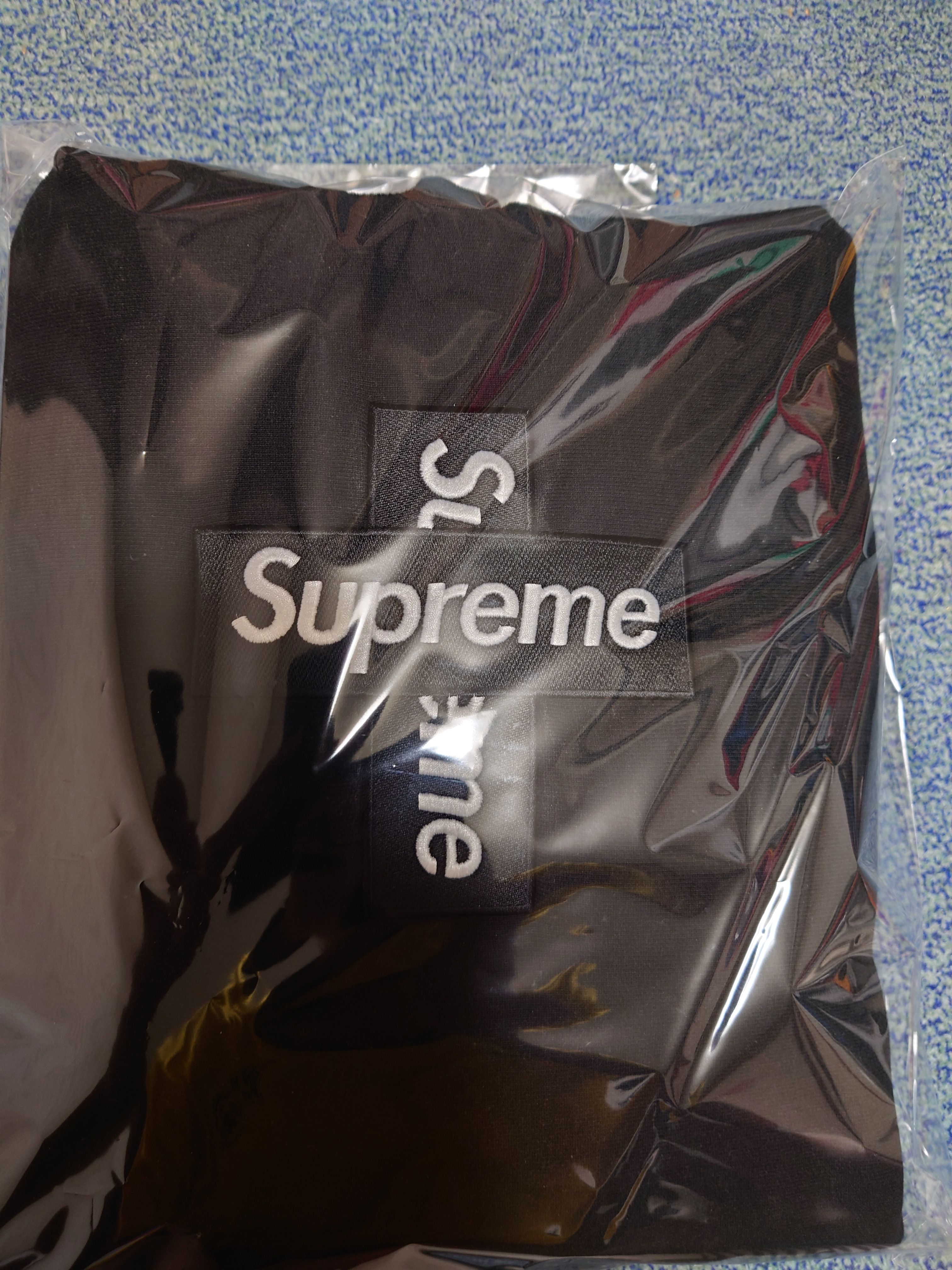Supreme Cross Box Logo Hooded Sweatshirt "Black"