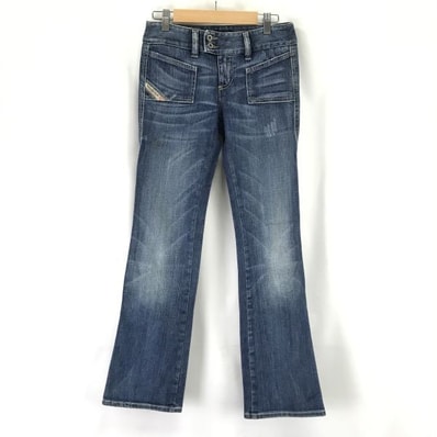 イタリア製★ディーゼル/DIESEL★HUSHD.S./ダメージ加工/ブーツカットデニムパンツ【レディースW25-L30/青/blue】Pants/Trouser◆cBH565