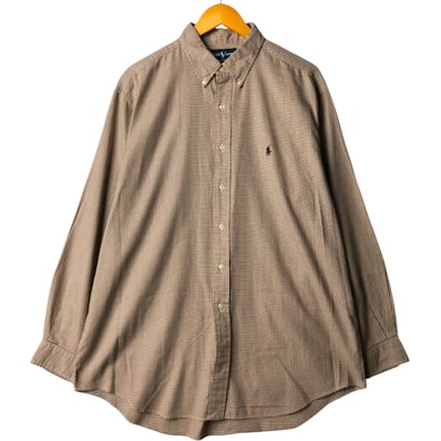 古着 ラルフローレン Ralph Lauren YARMOUTH 長袖 ボタンダウンチェックシャツ メンズXL相当/eaa570103