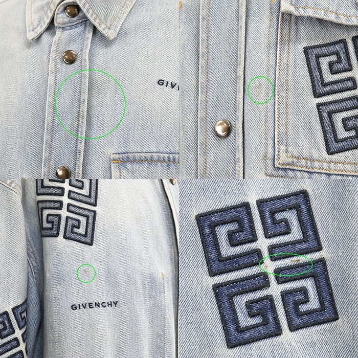 C (やや傷や汚れあり)】GIVENCHY ジバンシィ デニムジャケット サイズ