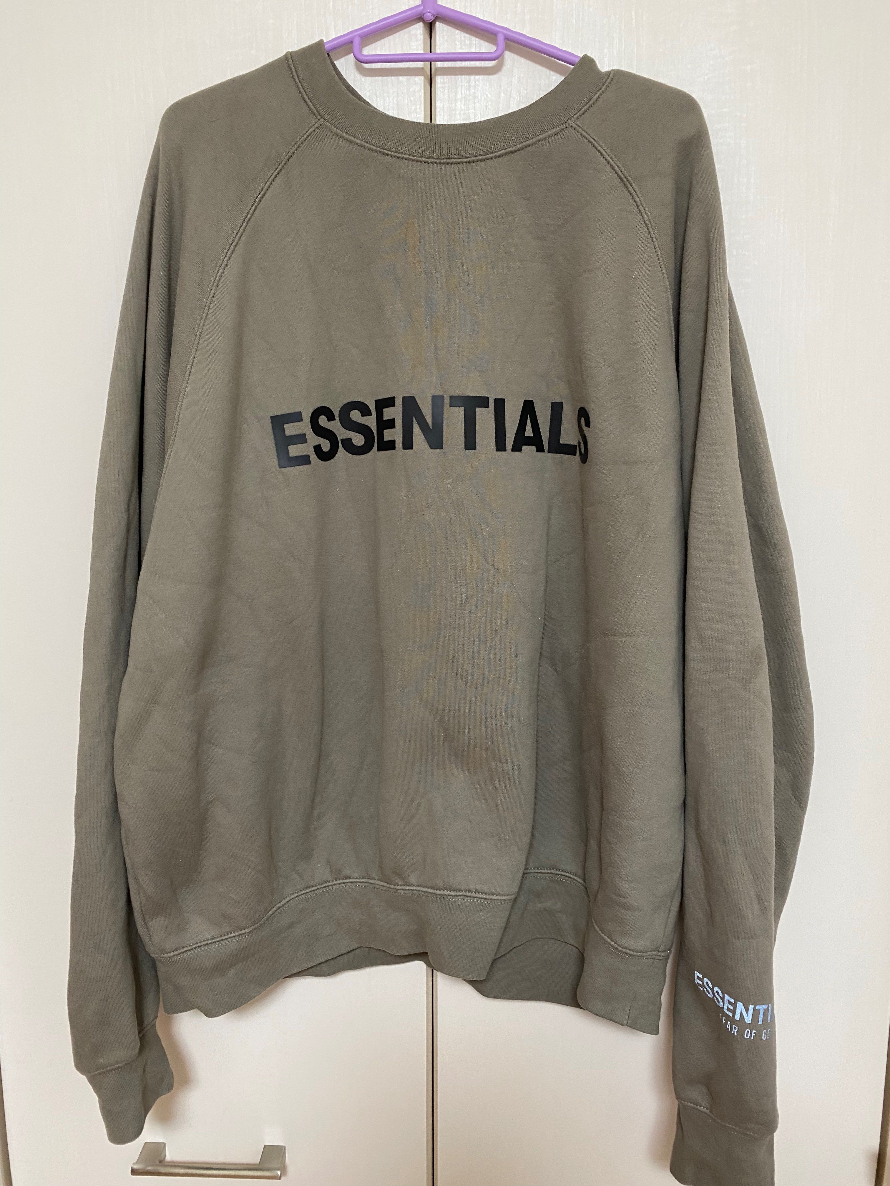 FEAR OF GOD ESSENTIALS 3D Silicon Applique Crewneck "Gray Flannel/Charcoal"