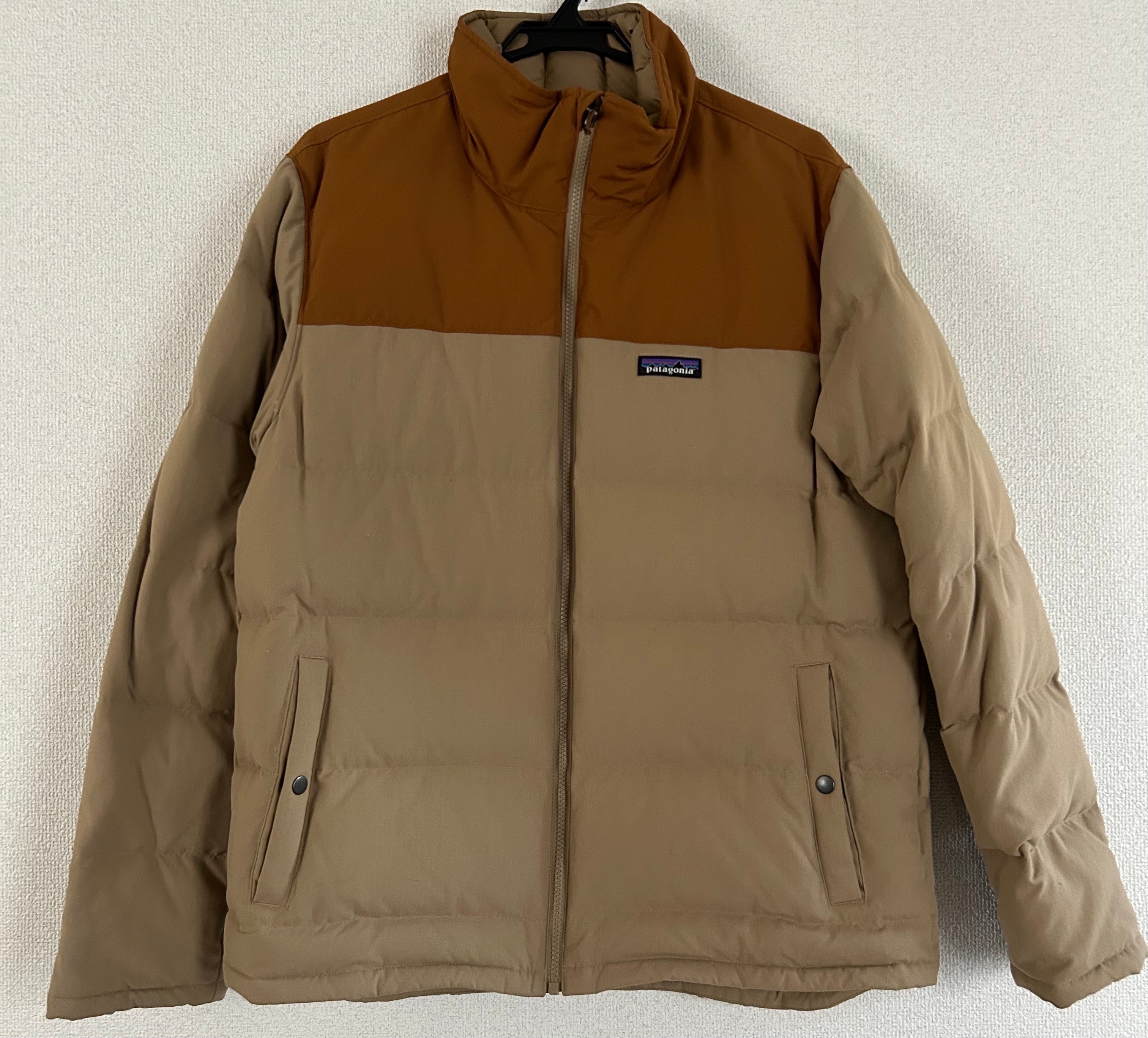 patagonia M ダウンジャケット ベージュ/ブラウン