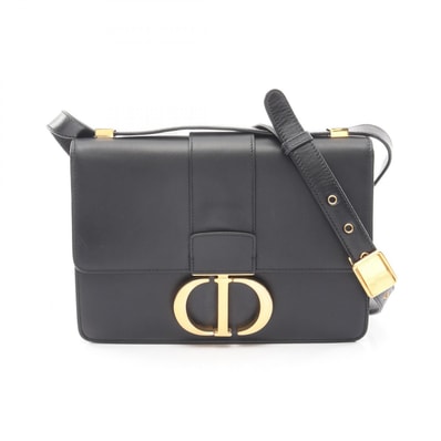 ディオール Dior 30 MONTAIGNE モンテーニュ ショルダーバッグ バッグ レザー レディース ブラック系 【中古】