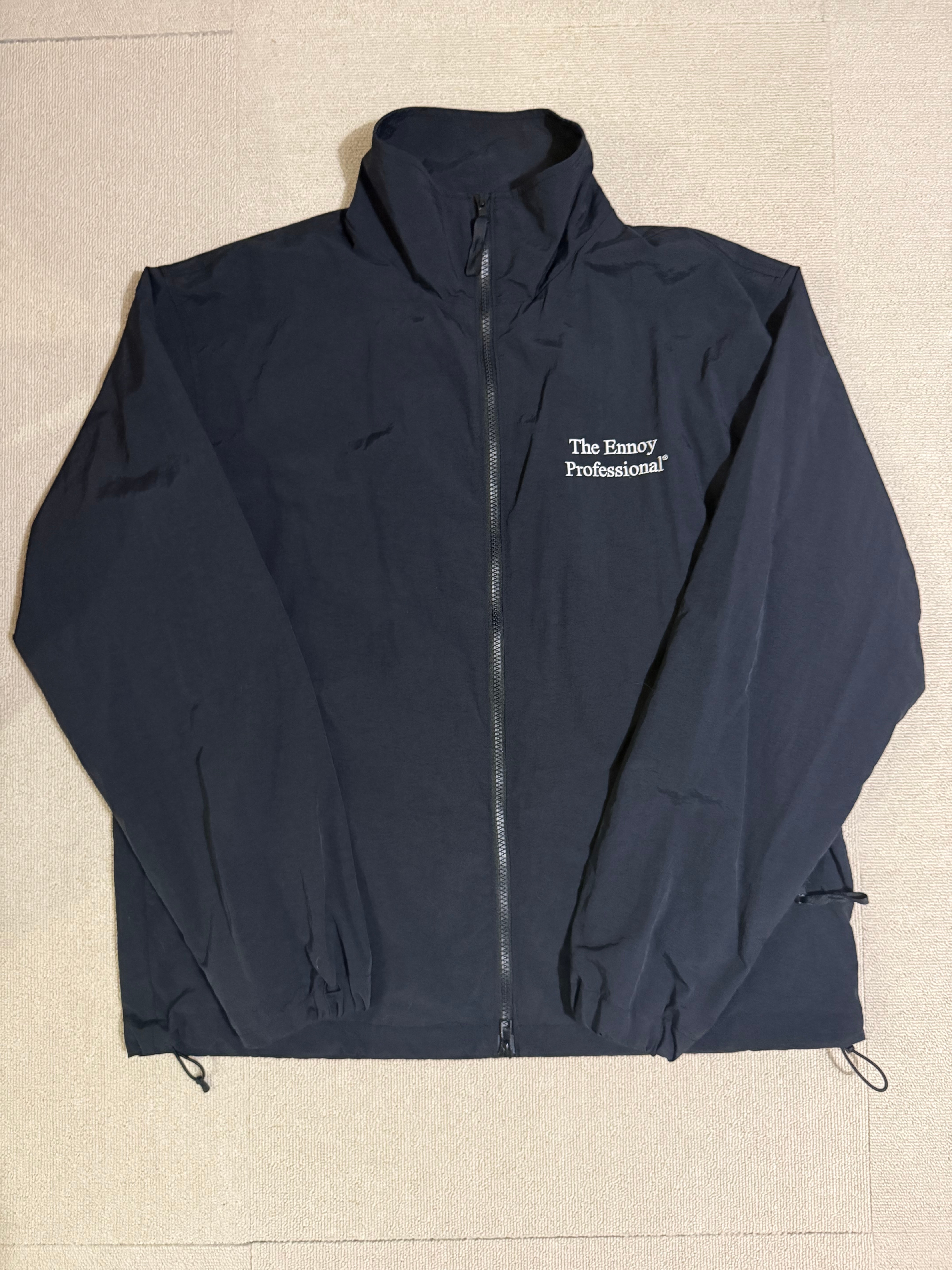 ENNOY 23AW Stylistshibutsu Nylon Track Suit Set Up Black × White