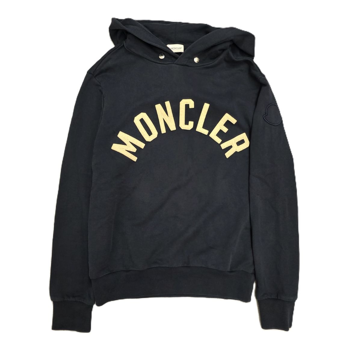 【再値下げ】MONCLER モンクレール ロゴ フード パーカー H20918G00050 S コットン ネイビー  メンズ【中古】