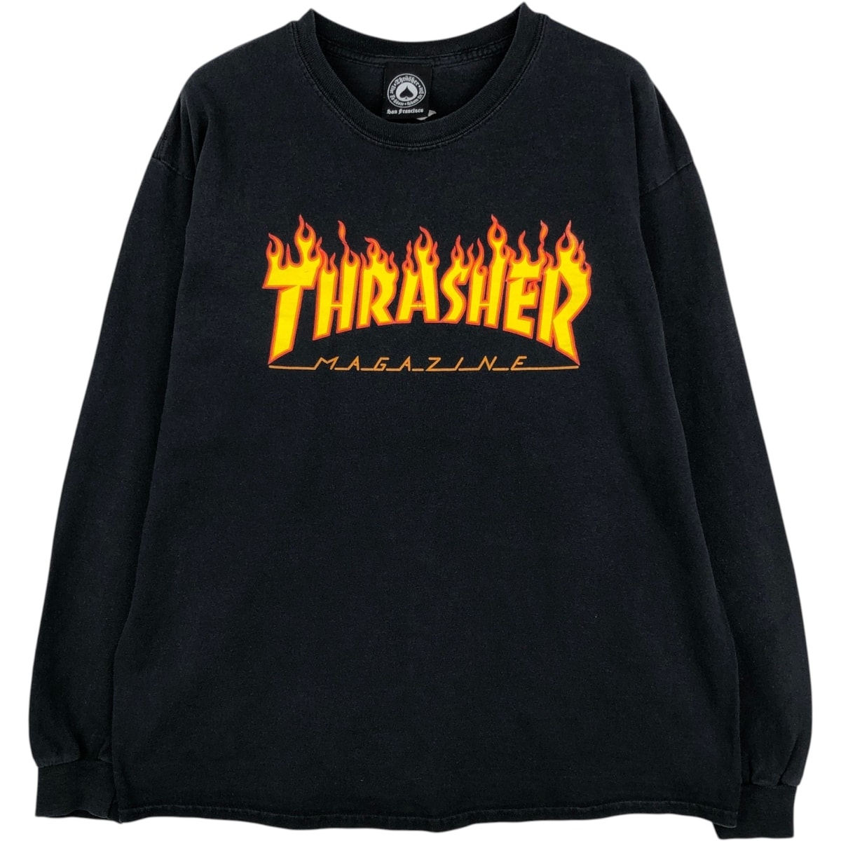 古着 スラッシャー THRASHER ファイヤーパターン ロングTシャツ ロンT メンズL相当/eaa632816