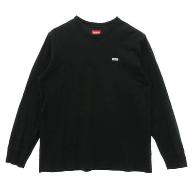 Supreme シュプリーム 17AW Metallic Box Logo L/S Tee メタリック ボックスロゴ 長袖 Tシャツ カットソー ブラック系 L【中古】
