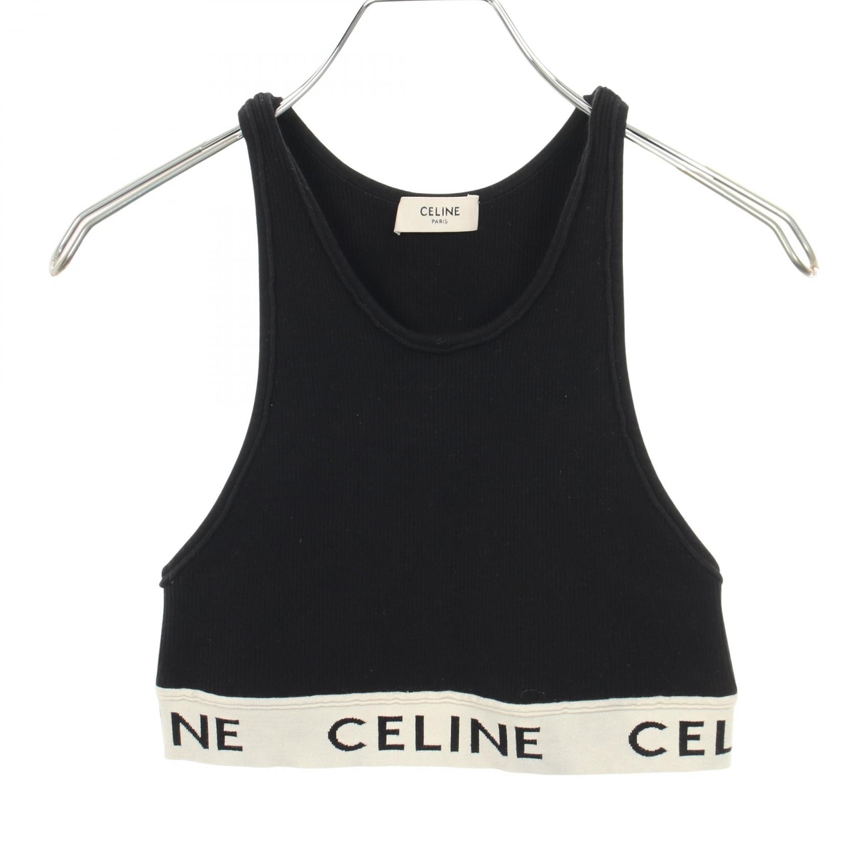 D (傷や汚れあり)】セリーヌ CELINE ロゴ アスレチック ニット