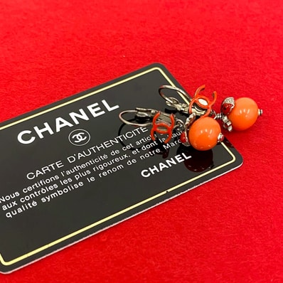 CHANEL シャネル ココマーク GP ピアス シルバー
93307