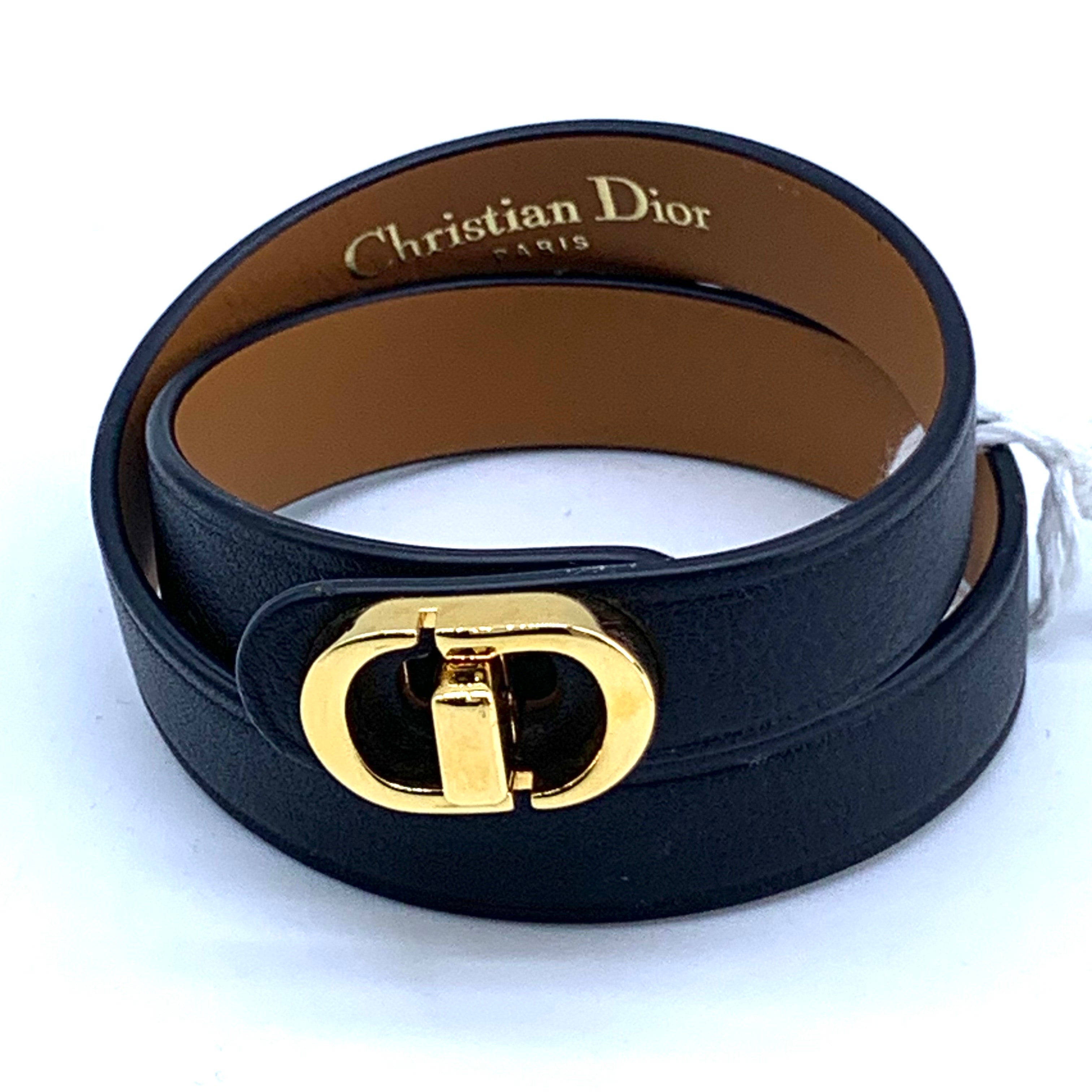 Christian Dior モンテーニュ レザーブレスレット