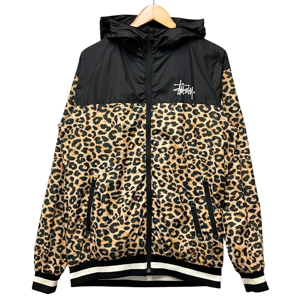 STUSSY ステューシー レオパード フードブルゾン ナイロンジャケット 56640