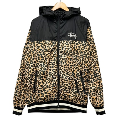 STUSSY ステューシー レオパード フードブルゾン ナイロンジャケット 56640