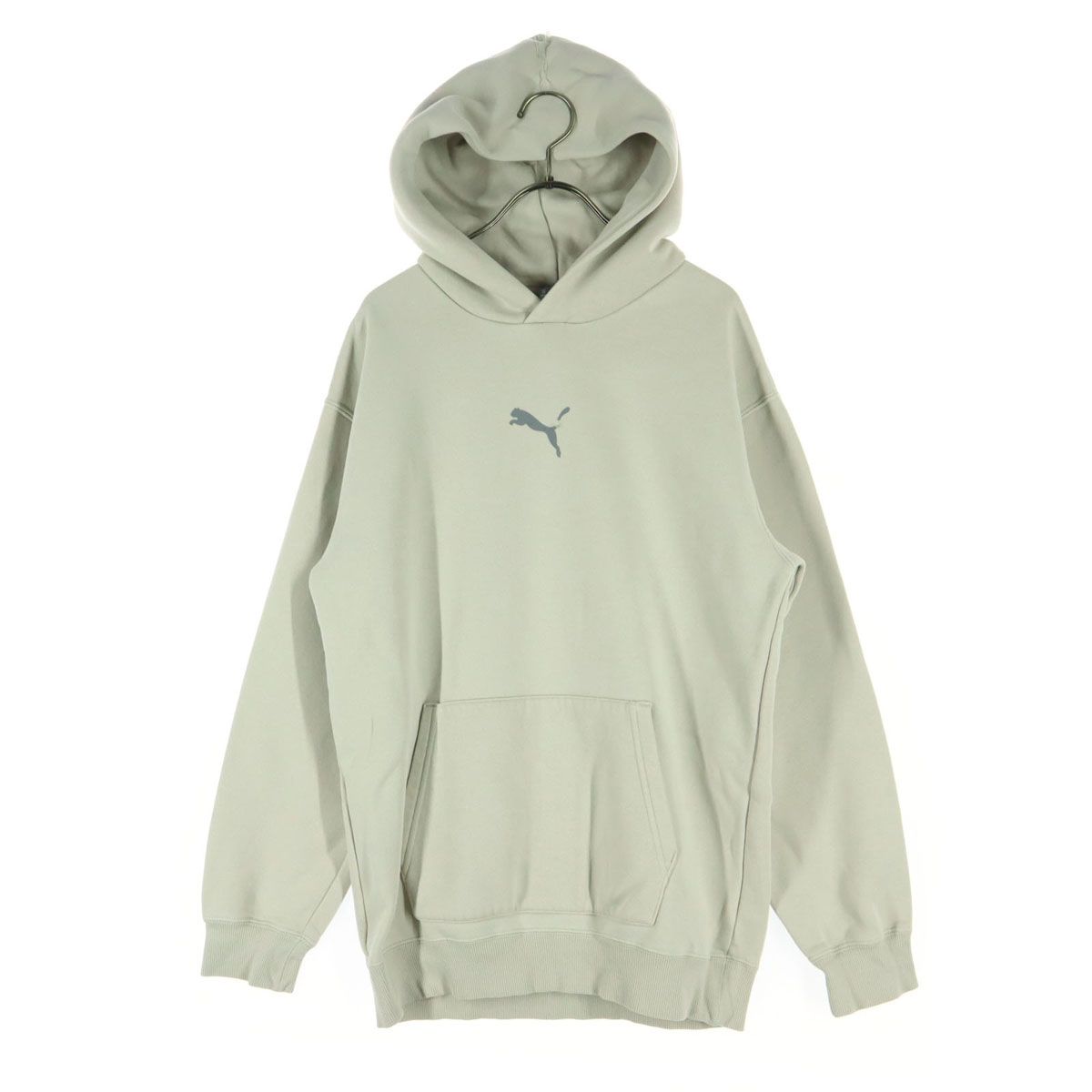 PUMA プーマ ワンポイントロゴ 長袖 パーカー XS ホワイト