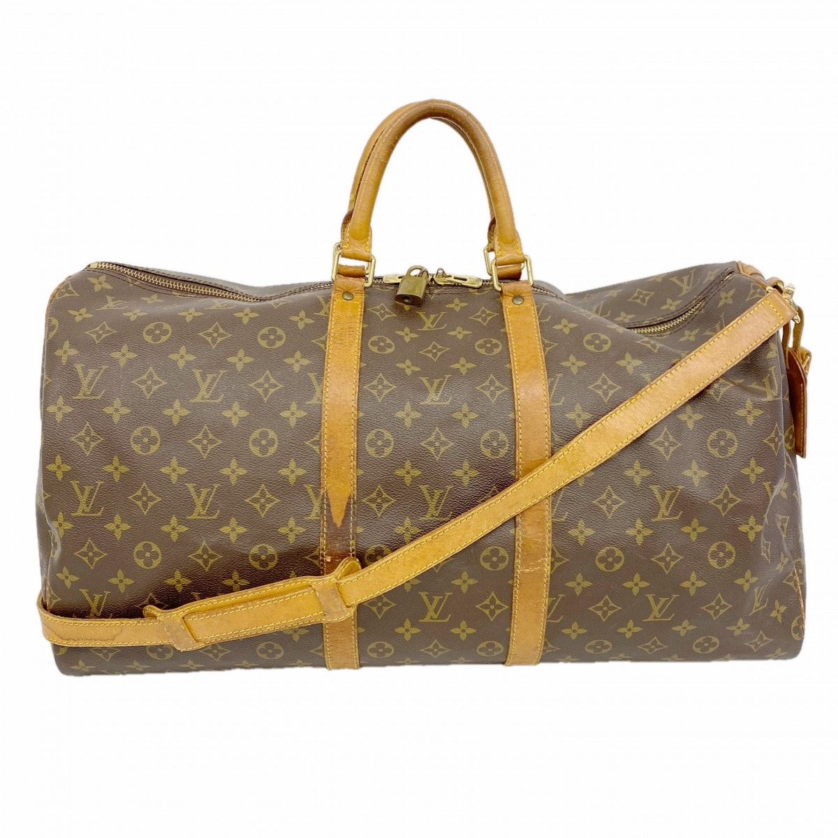 【6db1578】ルイヴィトン ボストンバッグ モノグラム キーポルバンドリエール55 M41414 ブラウン【中古】メンズ レディース ユニセックス