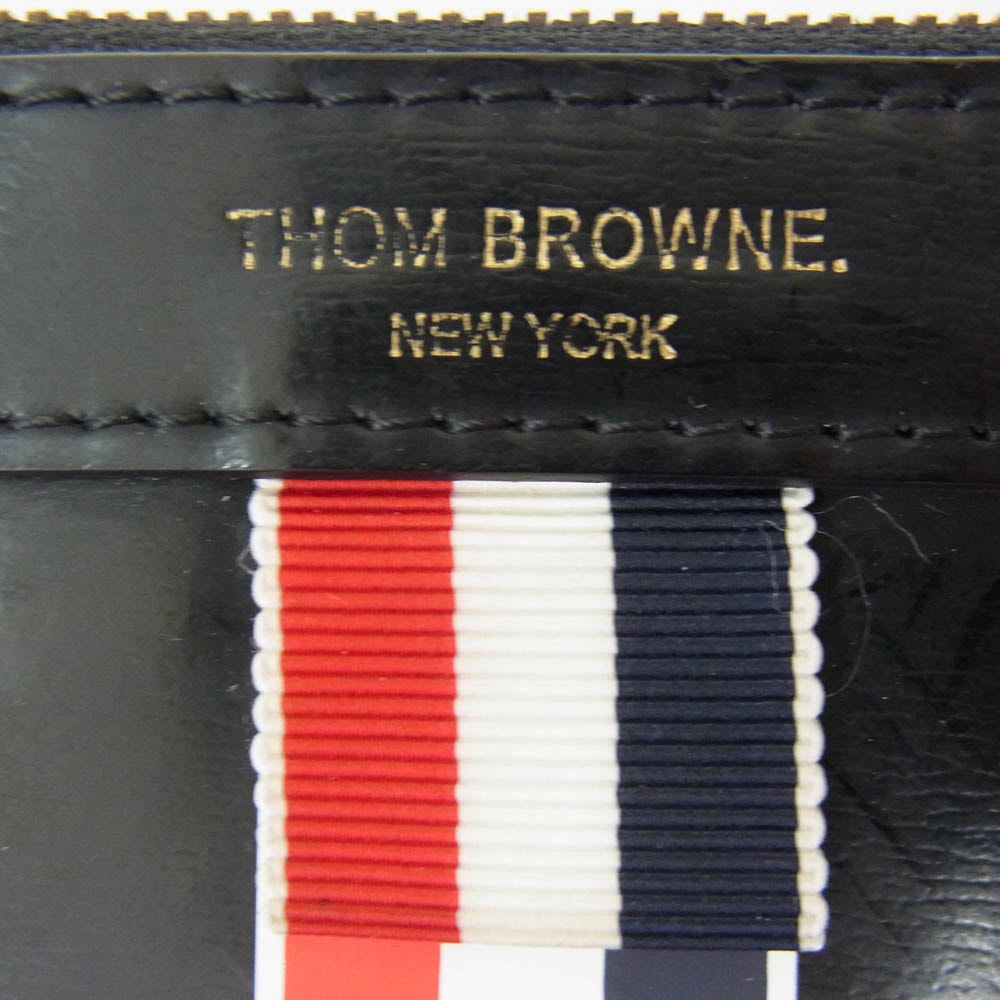 D (傷や汚れあり)】THOM BROWNE トムブラウン clutch bag レザー