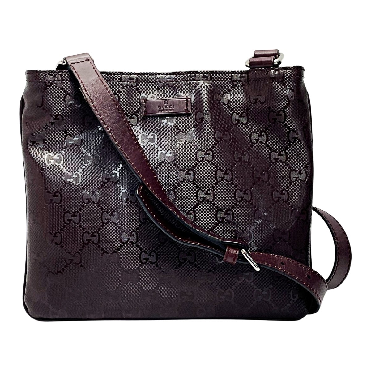 ☆☆GUCCI グッチ GGインプリメ 201533 ブラウン系 ショルダーバッグ レディース シルバー金具