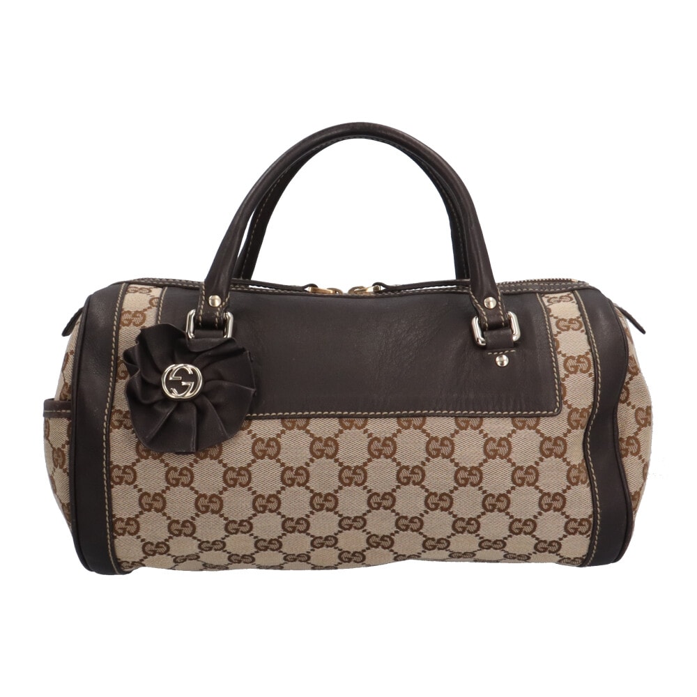 グッチ ミニボストンバッグ GGキャンバス ハンドバッグ GGキャンバス 189825 ブラウン レディース GUCCI 中古