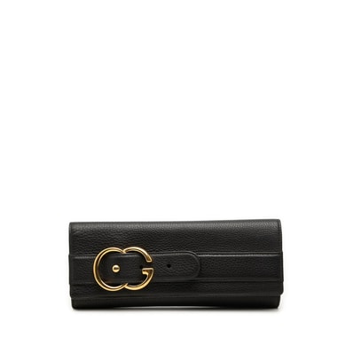 グッチ GGバックル クラッチバッグ セカンドバッグ 269964 ブラック レザー レディース GUCCI 【中古】