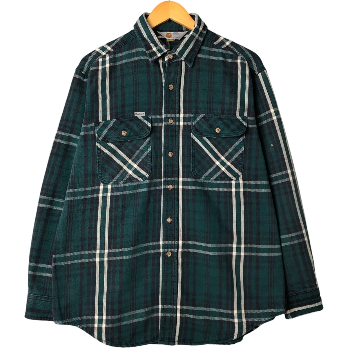 古着 カーハート Carhartt 長袖 フランネルチェックシャツ メンズL相当/eaa575579