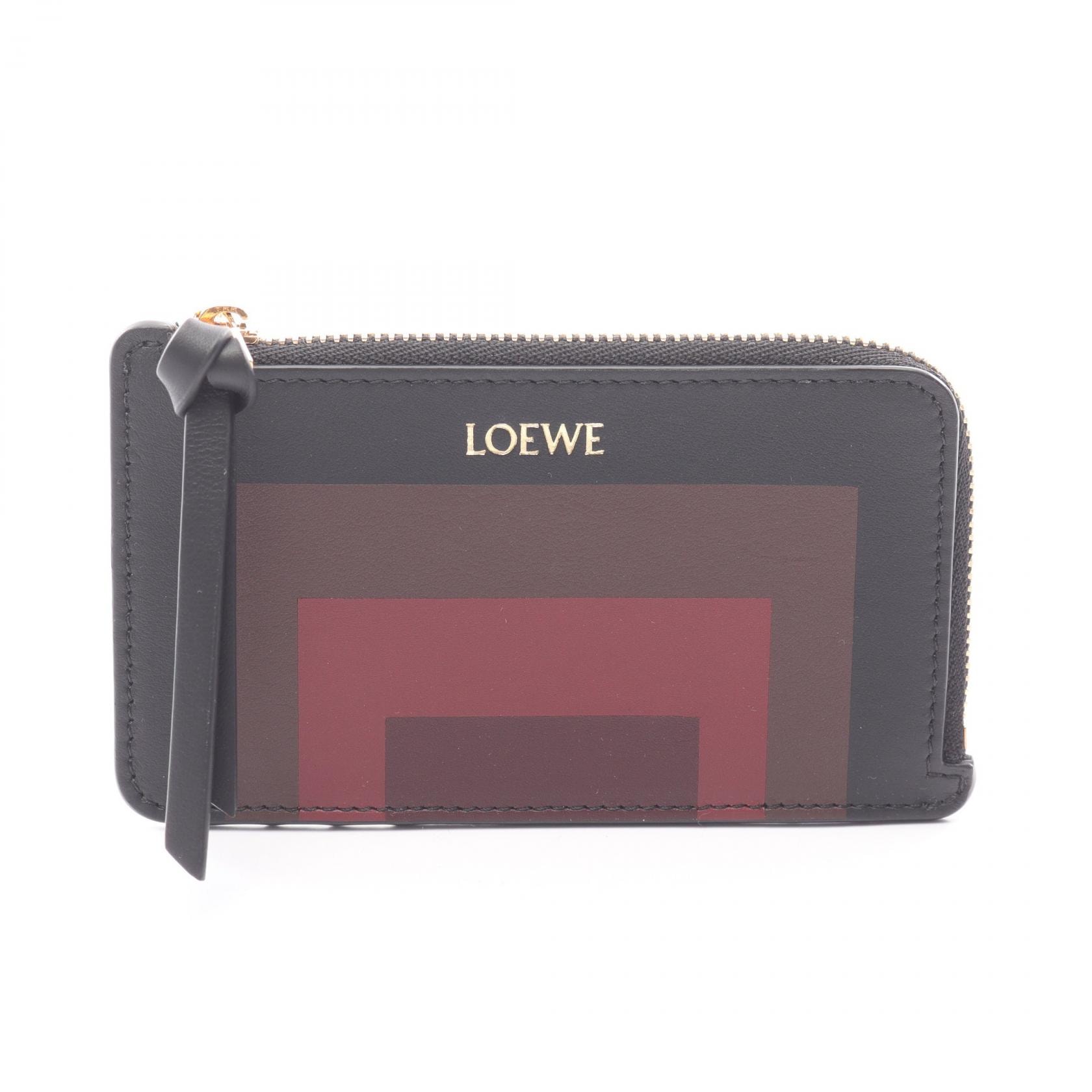로에베 LOEWE LOEWE x Albers 카드 케이스 액세서리 가죽 여성용 블랙/멀티컬러 C643Z40XA71101 [신제품]