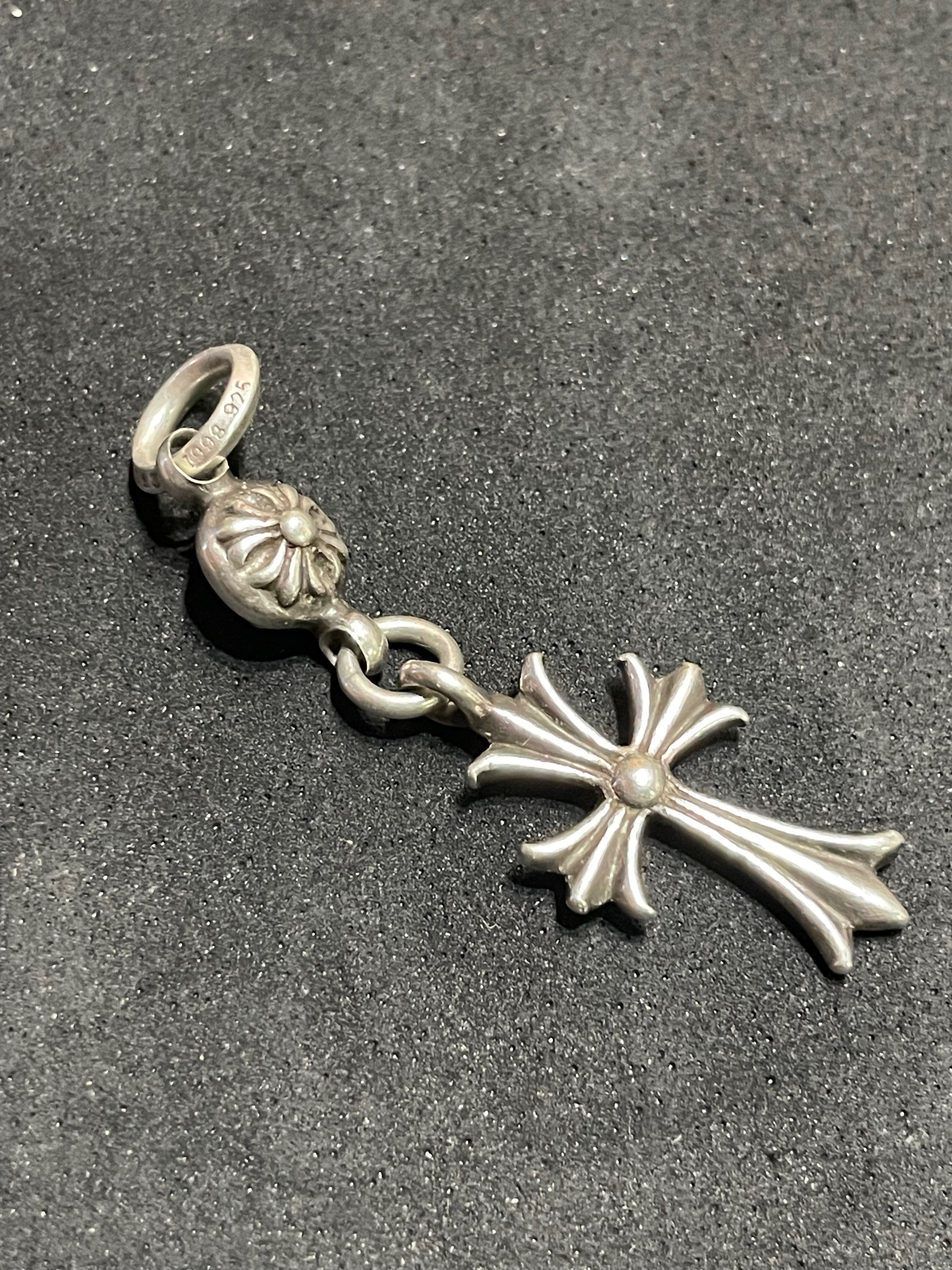 Chrome Hearts 1 Ball Tiny CH Cross Charm "Silver"
