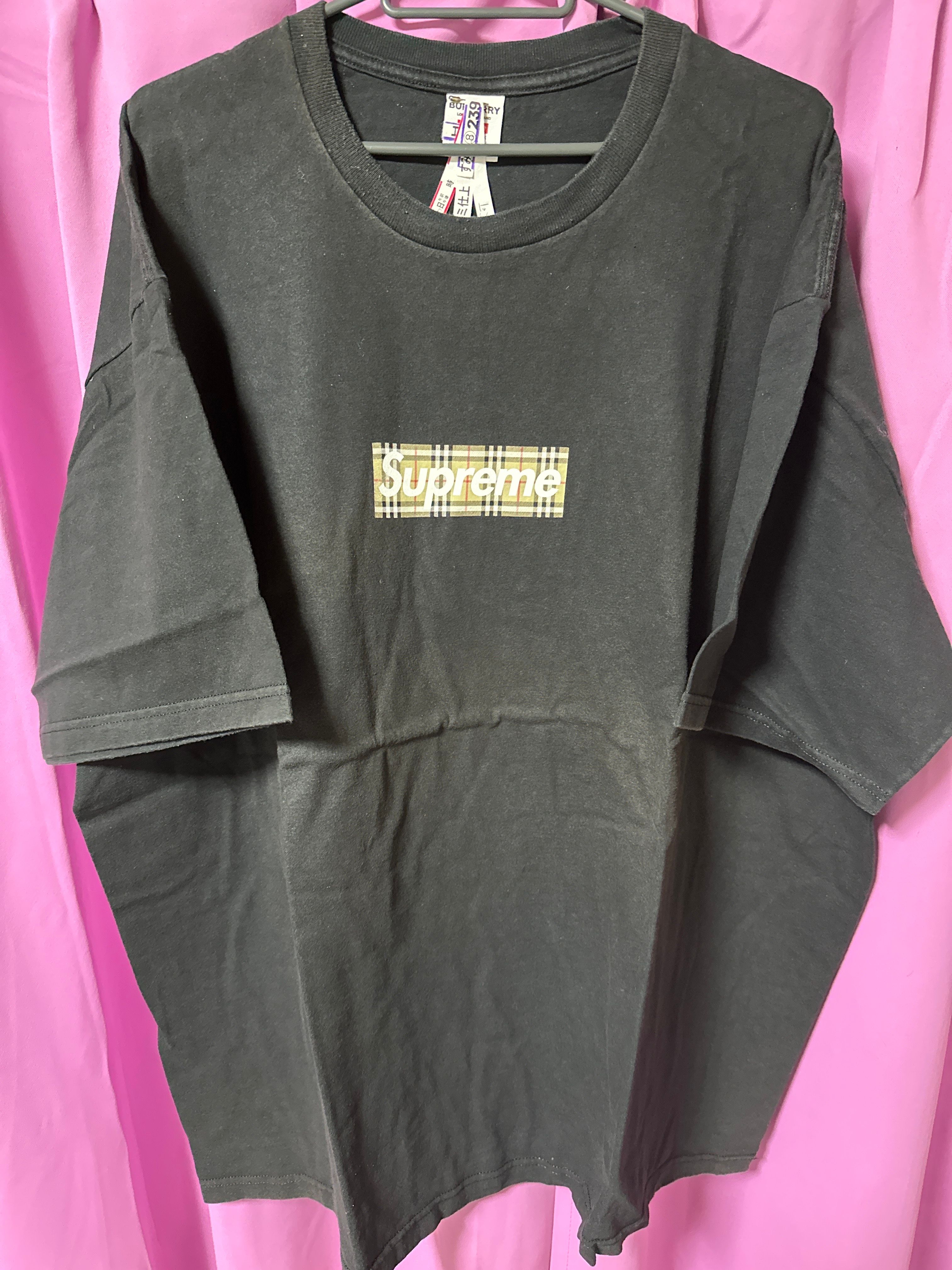 Supreme / Burberry Box Logo Tee "Black"