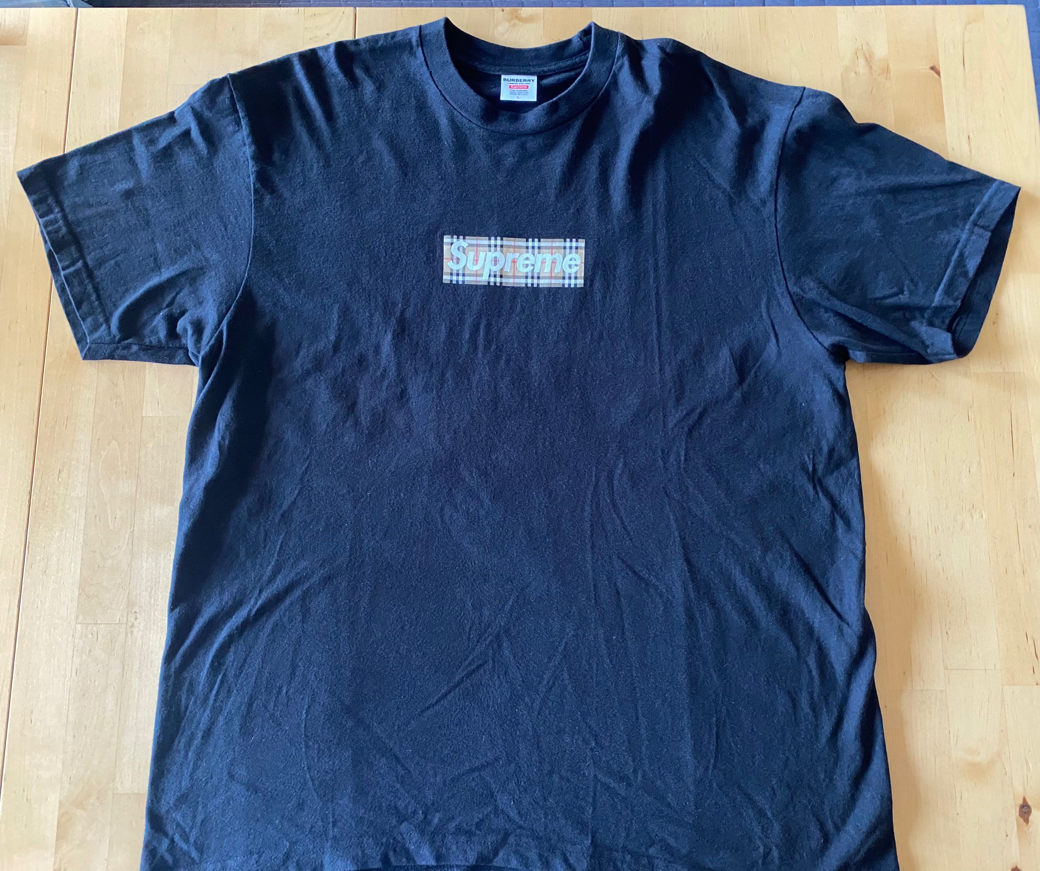 Supreme / Burberry Box Logo Tee "Black"