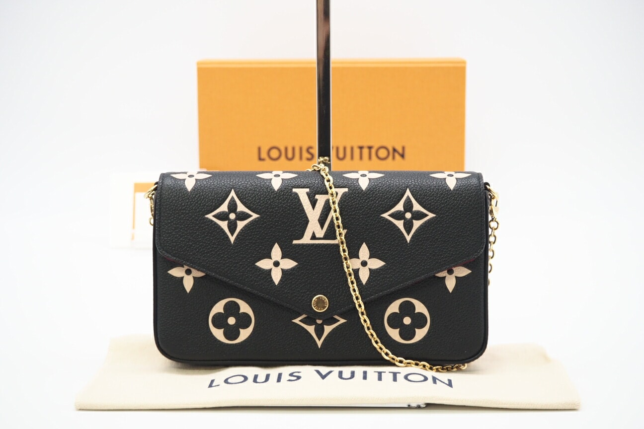 極美品 LOUIS VUITTON ルイ・ヴィトン アンプラント バイカラー ポシェット フェリシー M82479 ショルダーバッグ ベージュ カーフレザー レディース