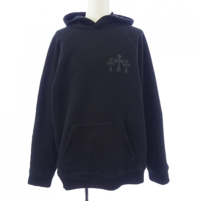 Chrome Hearts Cemetery Cross Patch Back CH Logo Pullover Hoodie "Black"
