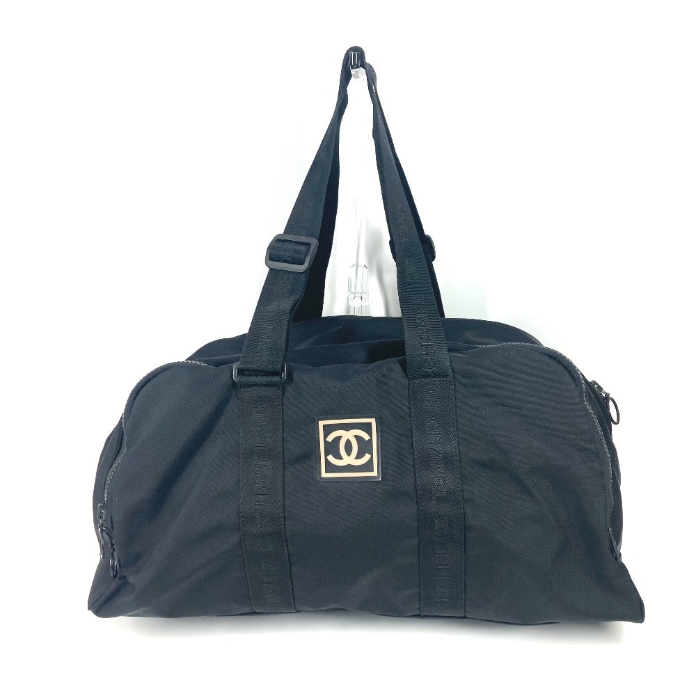 シャネル CHANEL CC ココマーク A19977 スポーツ カバン 旅行バッグ トラベルバッグ ショルダーバッグ 肩掛け ボストンバッグ ナイロン ブラック