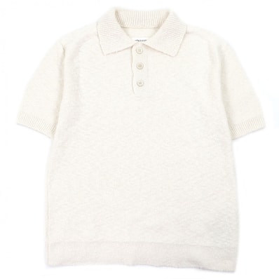 極美品 メゾンマルジェラ10 半袖ポロシャツ アイボリー S51GL0043