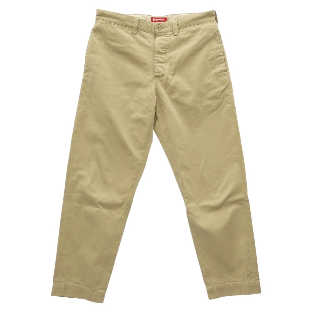 Supreme シュプリーム 24SS Chino Work Pants バックポケット ロゴ刺繍 チノ ワーク パンツ チノパン 32 ベージュ系 32【中古】