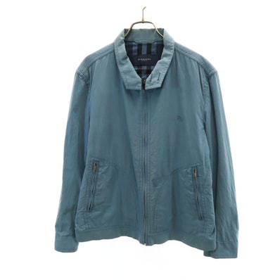 BURBERRY LONDON バーバリーロンドン シルクブレンド ブルゾン L ブルーグレー 三陽商会 ジャケット