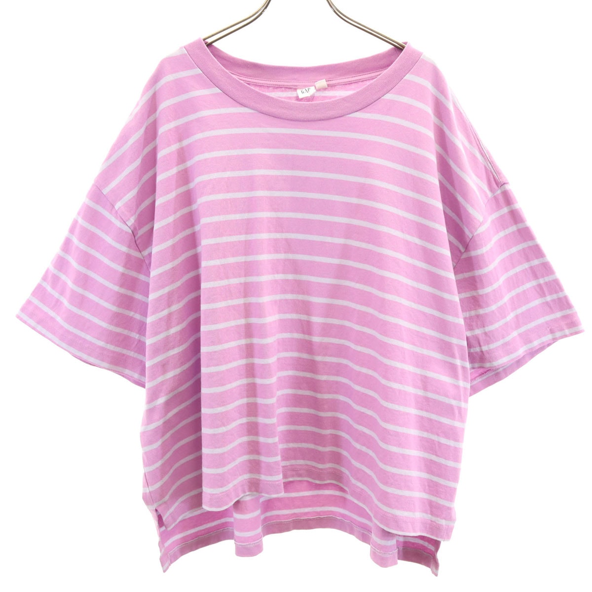 GAP ギャップ ボーダー柄 半袖 Tシャツ M/L パープル