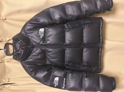 Supreme x The North Face Leather Nuptse Jacket "Black"
