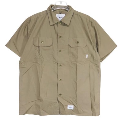 WTAPS ダブルタップス 21SS DECK/SS/COTTON.BROADCLOTH 211WVDT-SHM05 デッキ ショートスリーブ シャツ コットン ブロードクロス オリーブドラブ 半袖 サイズ02(M)