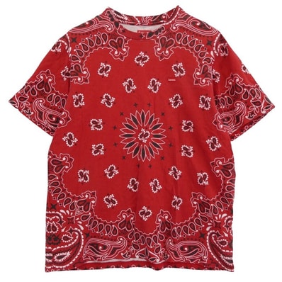 Supreme シュプリーム Tシャツ 21SS Small Box Tee Red Bandana スモール ボックス レッド バンダナ 半袖 Tシャツ レッド系 XL【中古】