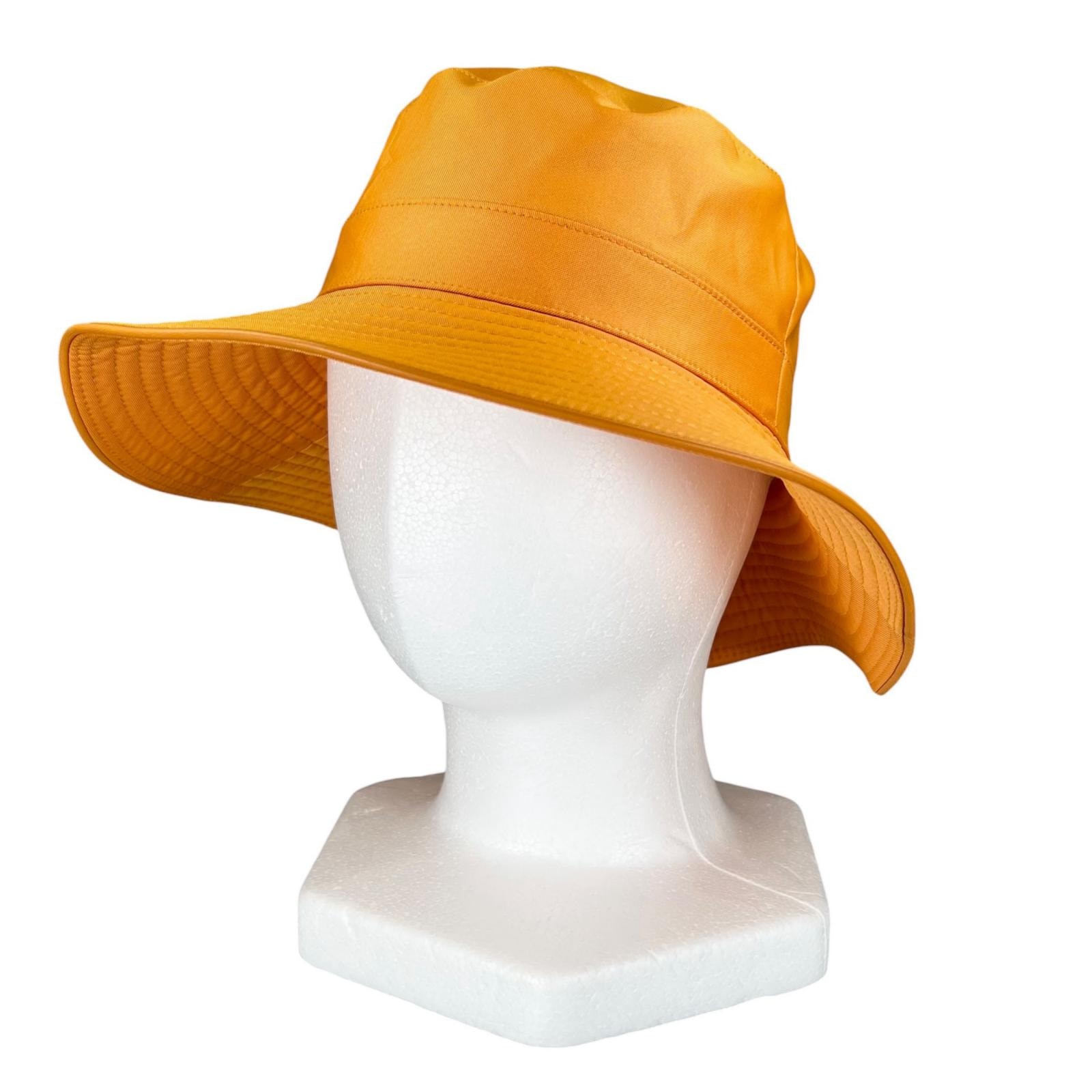 未使用品 エルメス ハット オレンジ レディース 56