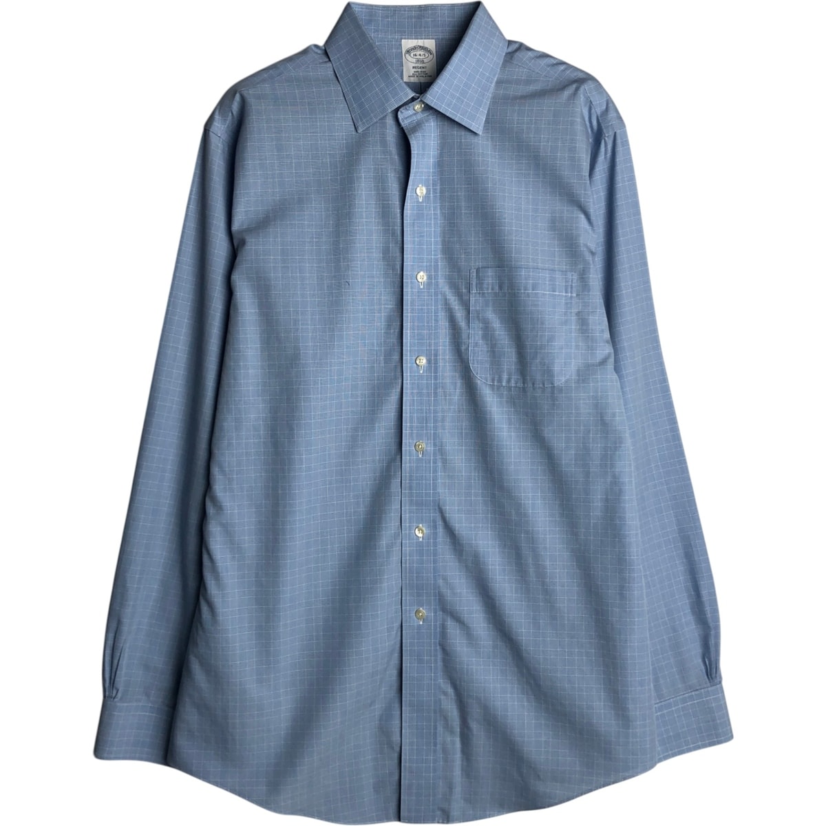 古着 ブルックスブラザーズ Brooks Brothers 1818 ワイドカラー 長袖 コットンチェックシャツ メンズL相当/eaa478130