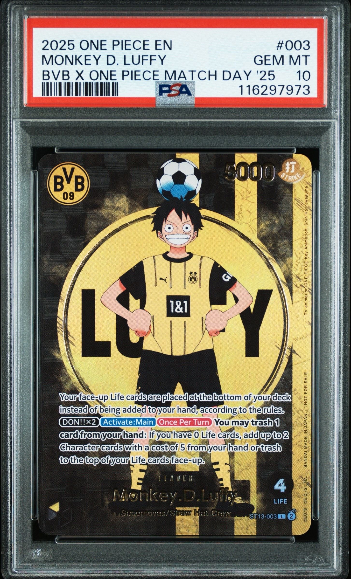 モンキー・D・ルフィ L [ST13-003]【英語版】(プロモーションカード「ボルシアドルトムント × ONE PIECE マッチデー 2025」)