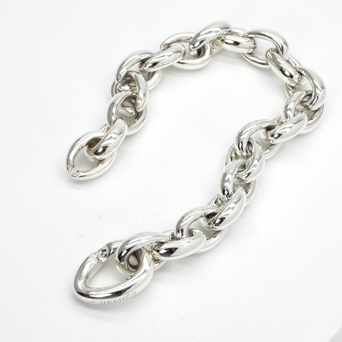 エルメス HERMES アクロバット アクロバットMM ブレスレット バングル カフ 925 シルバー 銀 MM 22コマ 希少