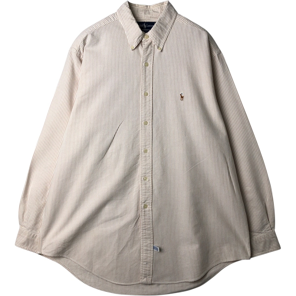 古着 ラルフローレン Ralph Lauren 長袖 ボタンダウンストライプシャツ メンズXL相当/eaa629060