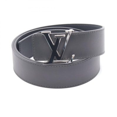 ルイ・ヴィトン LOUIS VUITTON サンチュール LVイニシアル ベルト 衣料品 レザー メンズ ブラック系 N1002 【中古】