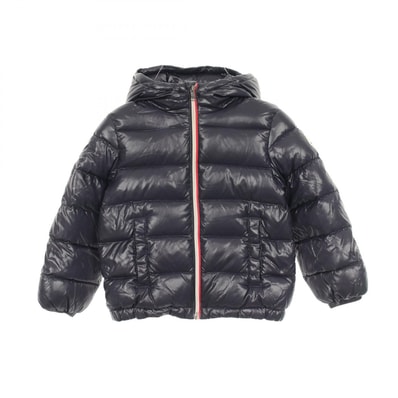 モンクレール MONCLER NEW AUBERT キッズ フード付き ダウンジャケット 衣料品 アウター ナイロン レディース ネイビー系 4183605 【中古】