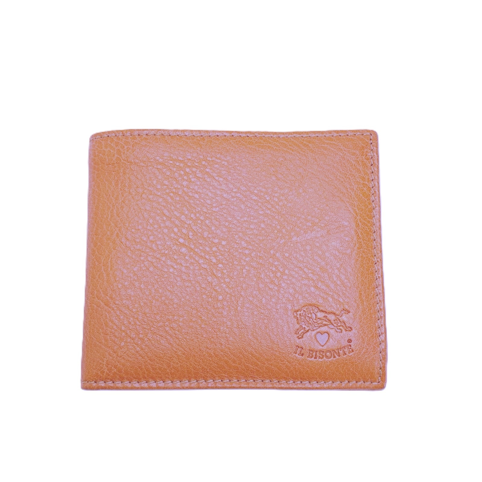 IL BISONTE イルビゾンテ 2つ折り財布 レザー オレンジ レディース